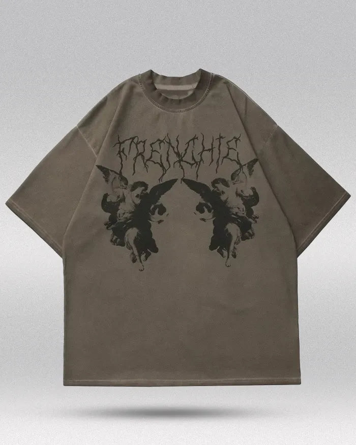 "Ikkaku" Oversized T-Shirt brown