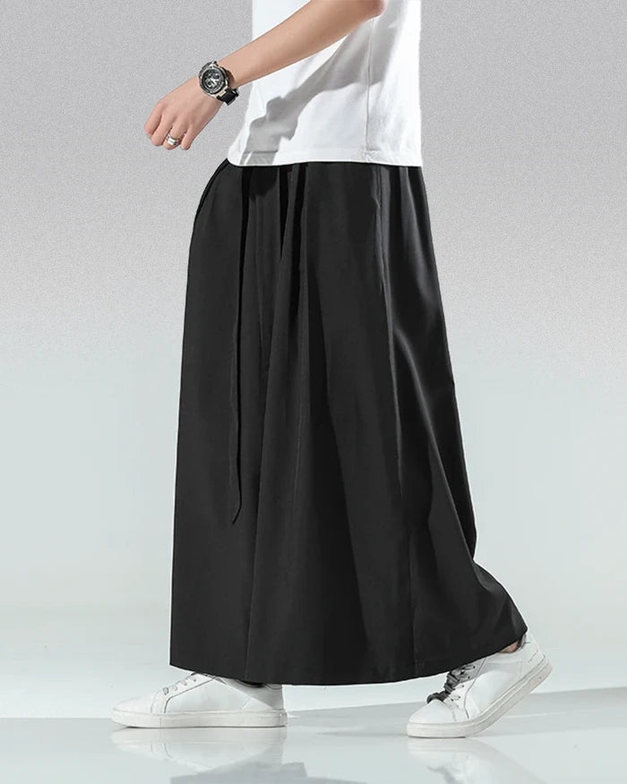 Japanese wide leg pants men’s ’Yawata’ - TECHWEAR STORM™