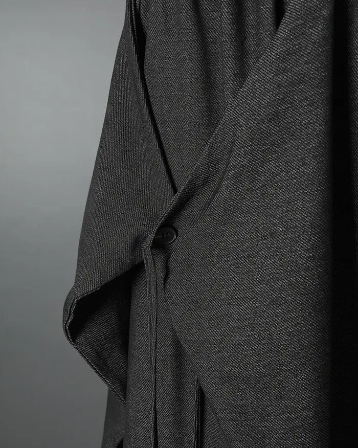 Japanese wide leg pants women ’Suyama’ - dark gray