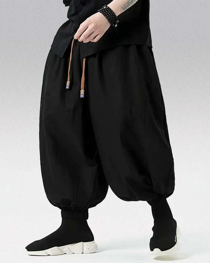 Mulvari Lantern Sleeve Belted Top & Split Hem Pants