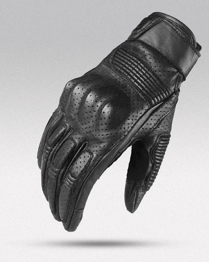 Leather gloves for touch screen ’Azahi’ - Summer / M