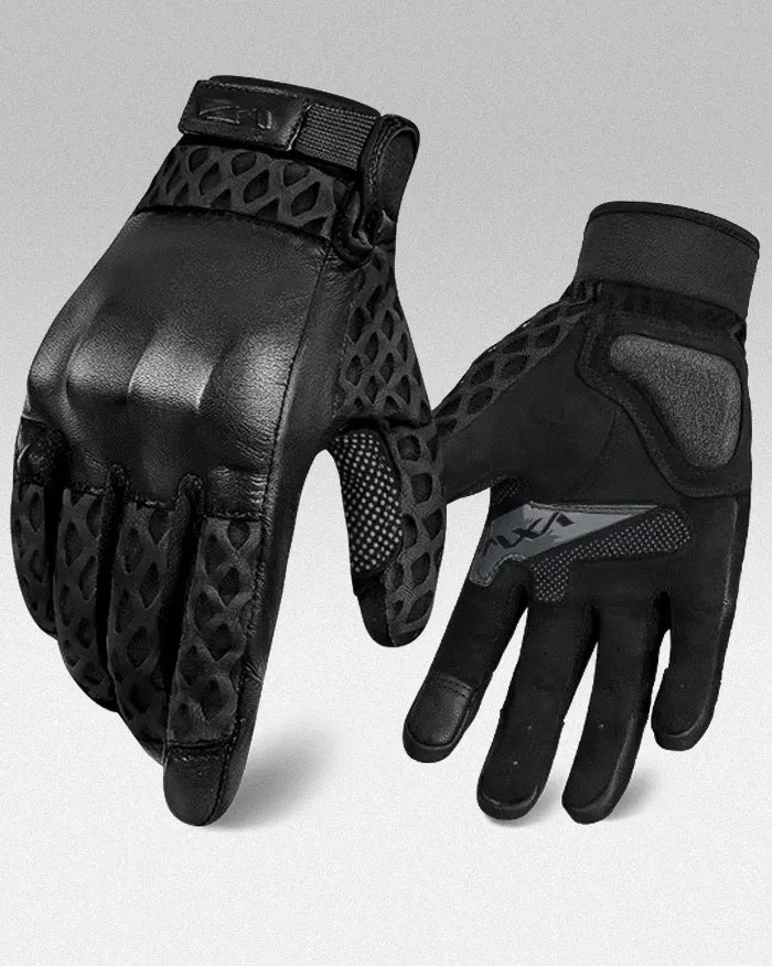 Leather gloves screen touch ’Shiboso’