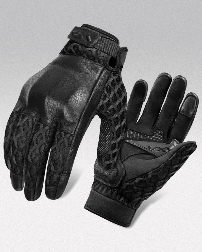Leather gloves screen touch ’Shiboso’
