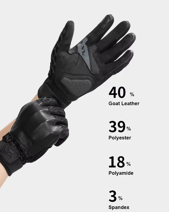 Leather gloves screen touch ’Shiboso’