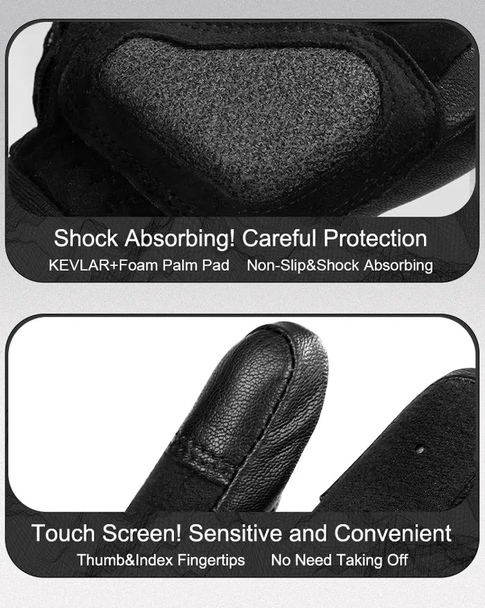Leather gloves screen touch ’Shiboso’