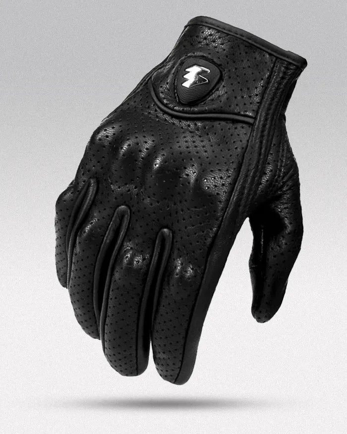 Leather Protective Gloves ’Misato’ - black / S
