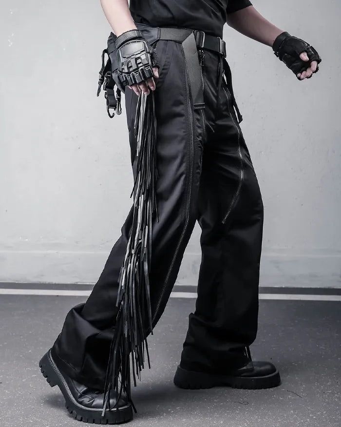 Leather Tassel pants ’Kasha’