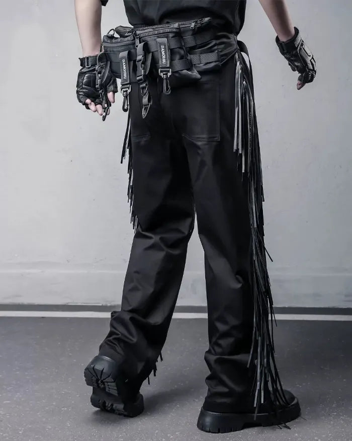 Leather Tassel pants ’Kasha’