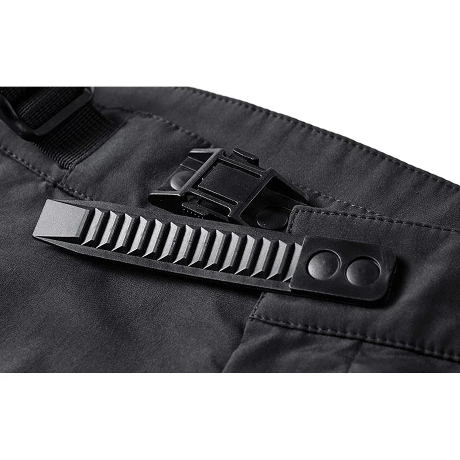 Men’s black cargo shorts ’Tateya’ - TECHWEAR STORM™