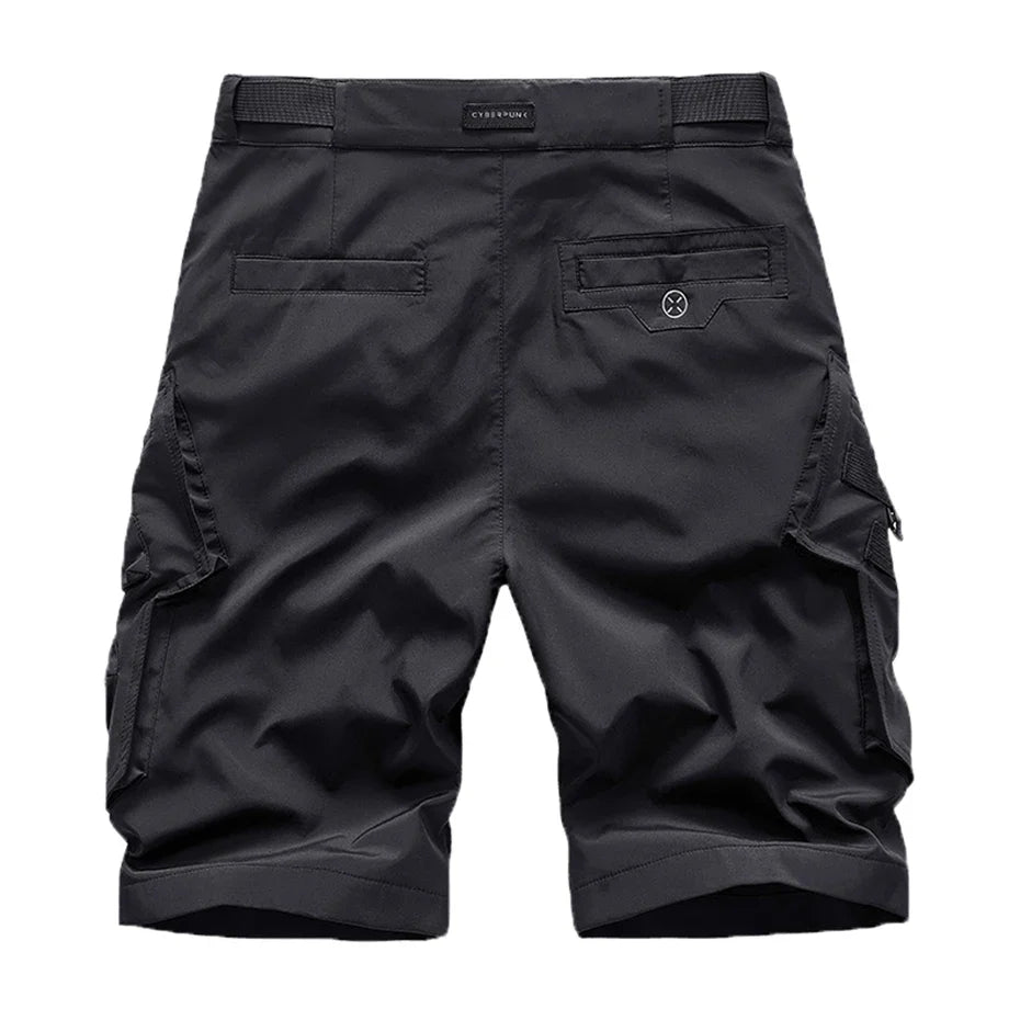 Men’s black cargo shorts ’Tateya’ - TECHWEAR STORM™