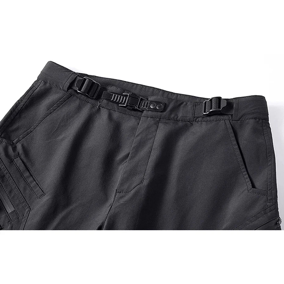 Men’s black cargo shorts ’Tateya’ - TECHWEAR STORM™