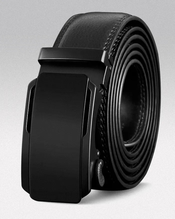 Men’s genuine leather belt ’Yasho’ - Black / 110cm
