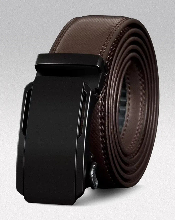 Men’s genuine leather belt ’Yasho’ - Brown / 110cm