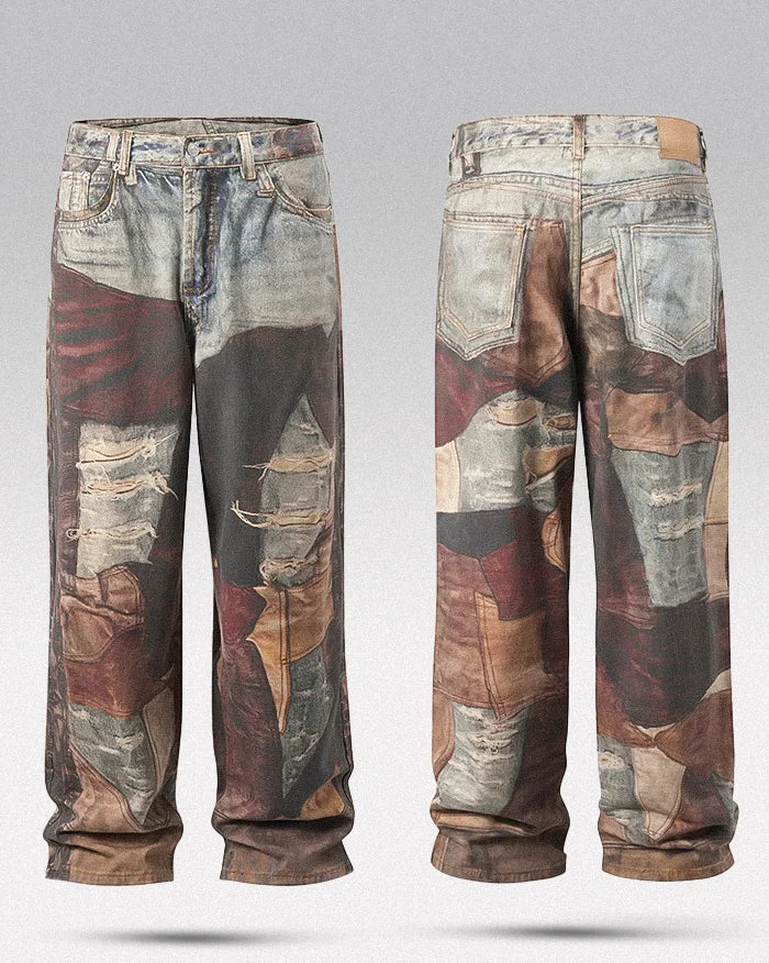 Printed jeans y2k ’Zentsu’ - TECHWEAR STORM™