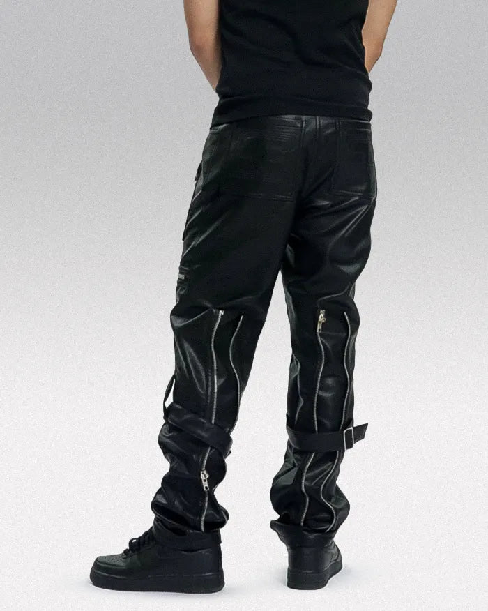 PU leather trousers ’Miura’ - TECHWEAR STORM™