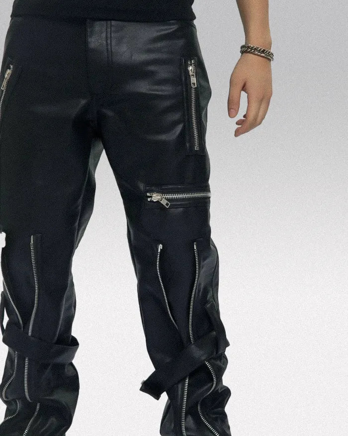 PU leather trousers ’Miura’ - TECHWEAR STORM™