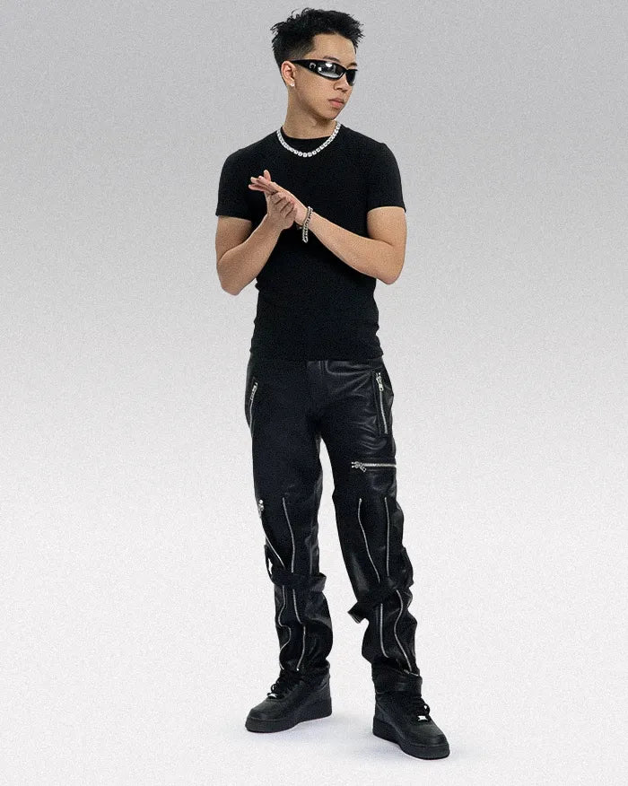 PU leather trousers ’Miura’ - TECHWEAR STORM™