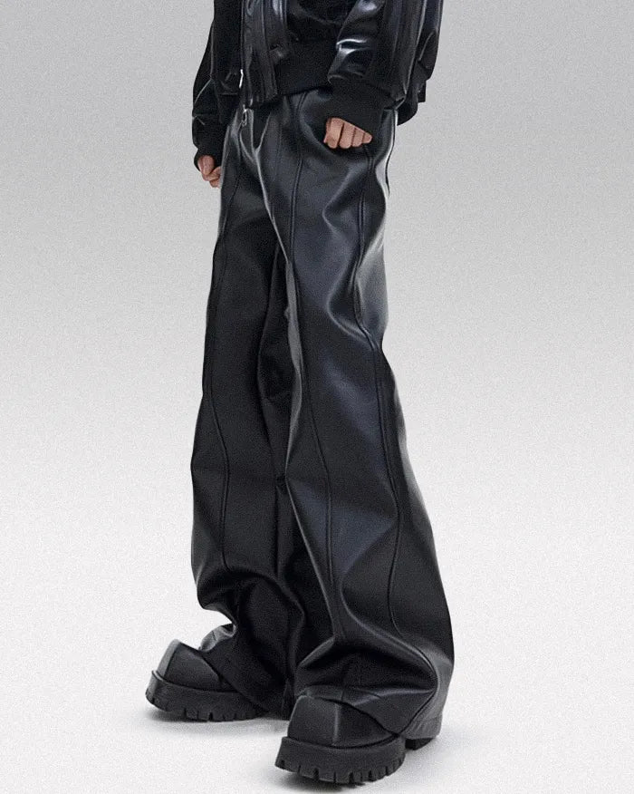 PU Leather Trousers ’Shihara’ - TECHWEAR STORM™