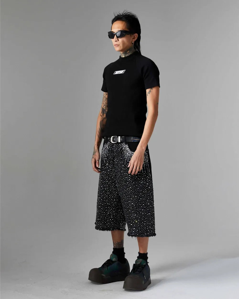 Rhinestone jorts ’Zekaka’