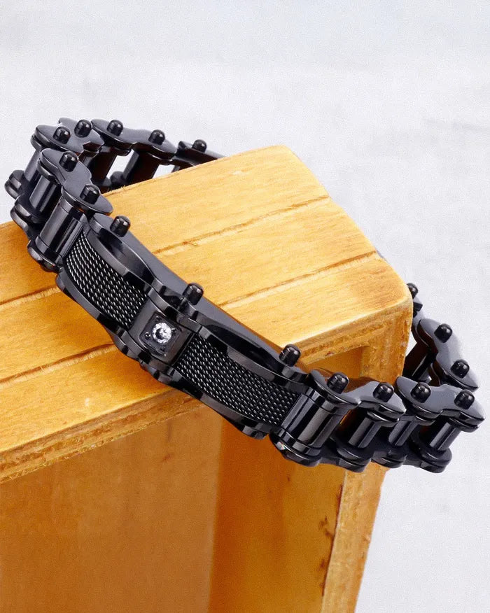 Stainless steel bike chain bracelet ’Flux’