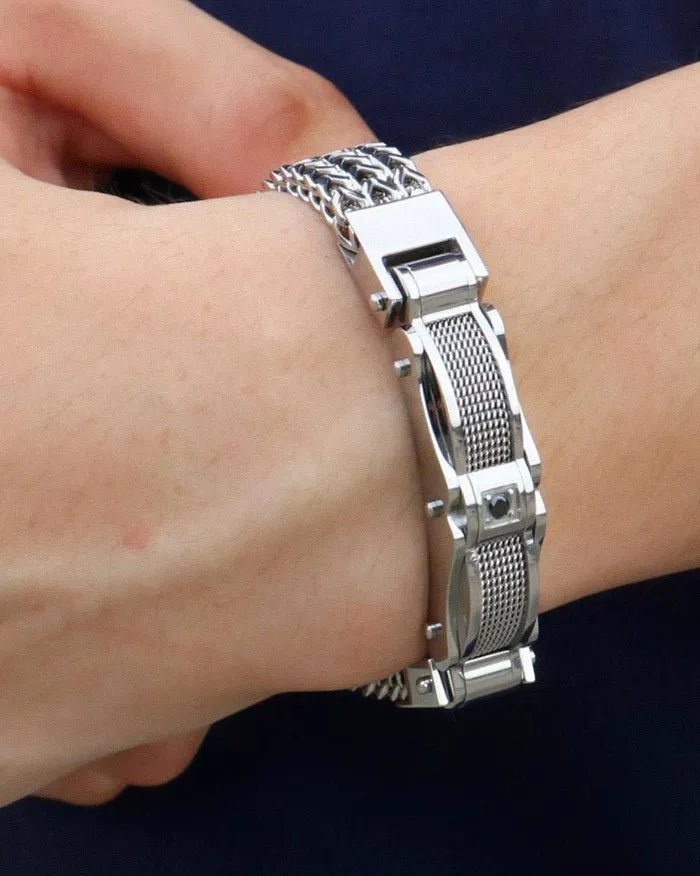 Stainless steel bike chain bracelet ’Flux’