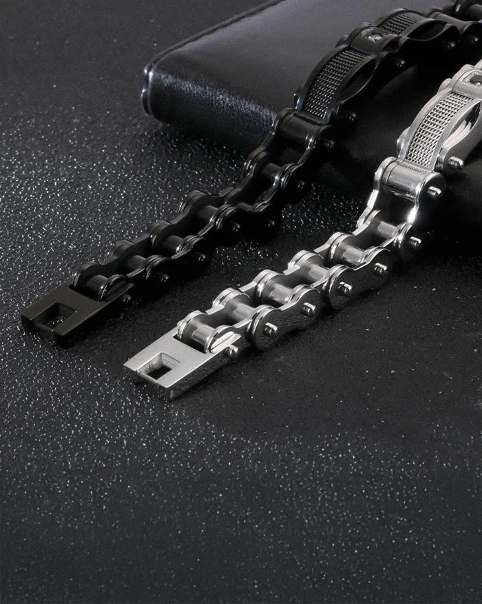 Stainless steel bike chain bracelet ’Flux’
