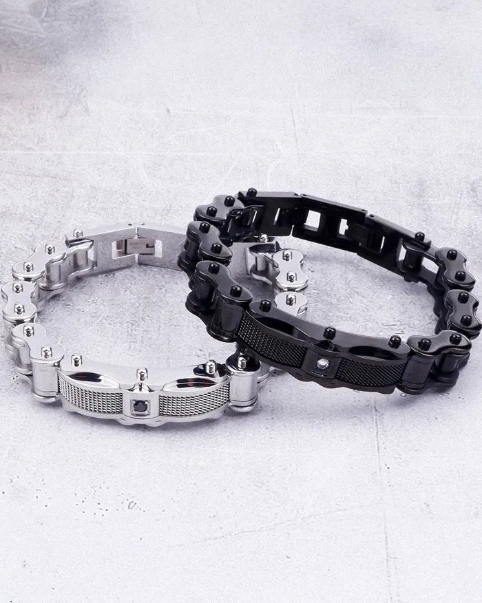 Stainless steel bike chain bracelet ’Flux’