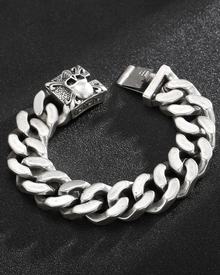 Stainless steel skull bracelet ’Karn’