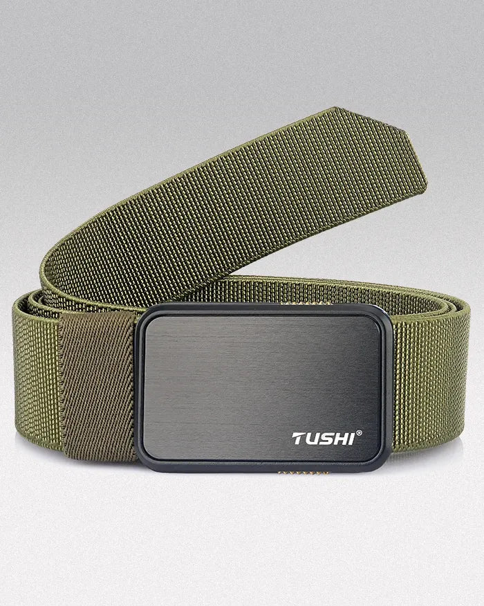 Stretch Belt for Men ’Kutsu’ - ArmyGreen / 120cm