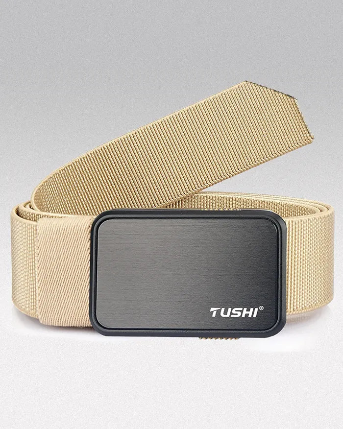 Stretch Belt for Men ’Kutsu’ - Khaki / 120cm