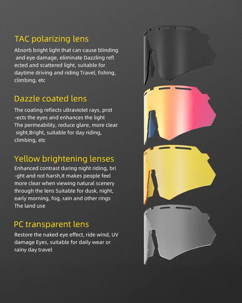 Sunglasses with interchangeable lenses ’Recon’