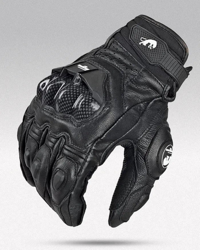 Tech gloves ’Sato’ - leather black / S