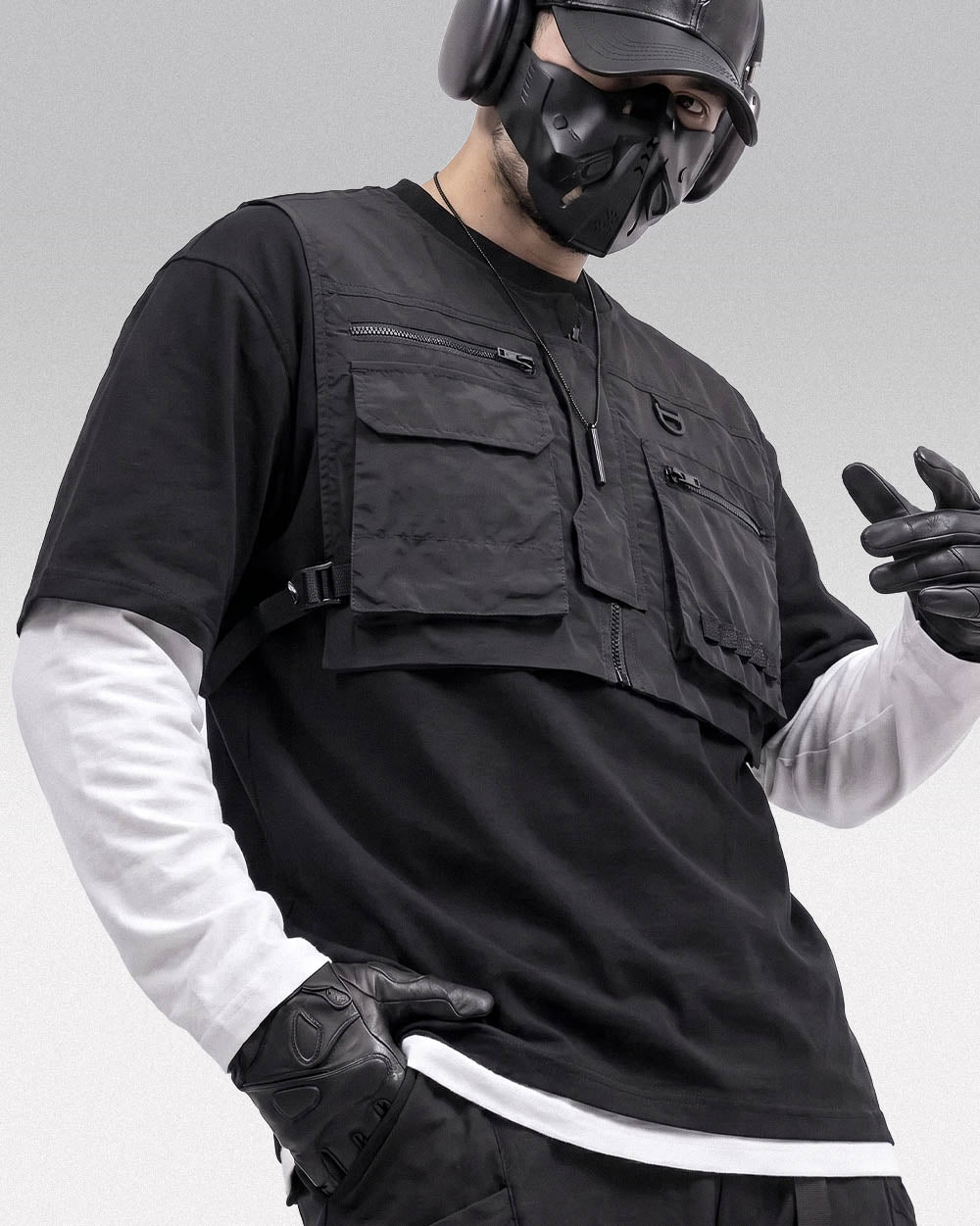 Techwear T-shirt ’Yokana’ - Black / M