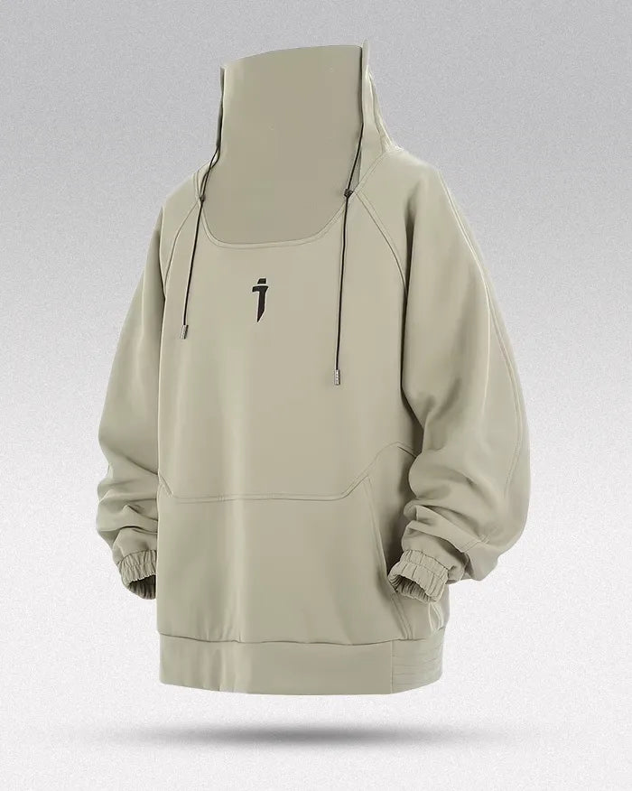 Turtleneck sweatshirt ’Tagami’ - khaki / No Fleece / M