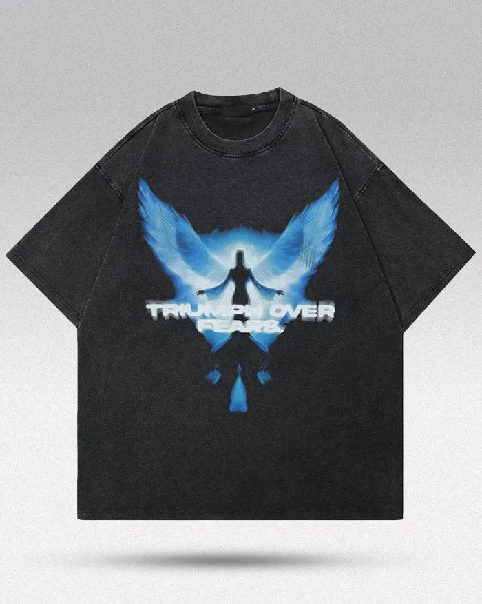 Washed Black T-Shirt ’Mayuri’ - S