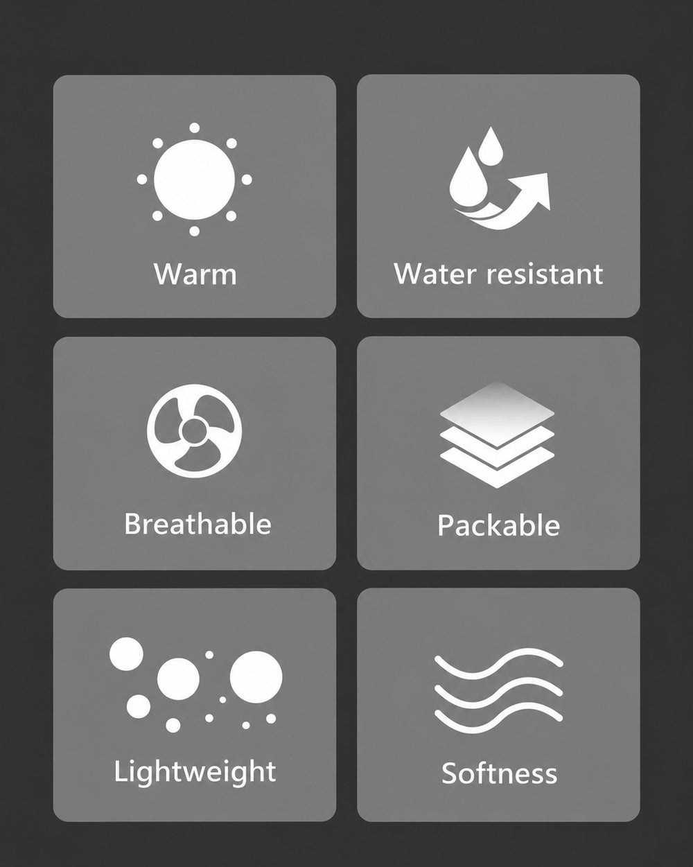 Waterproof Puffer Jacket Hinohe in black - insulation feature overview