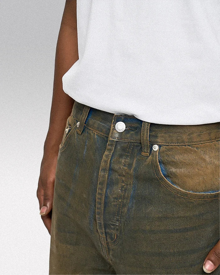 Wax coated jeans ’Nomi’ - TECHWEAR STORM™