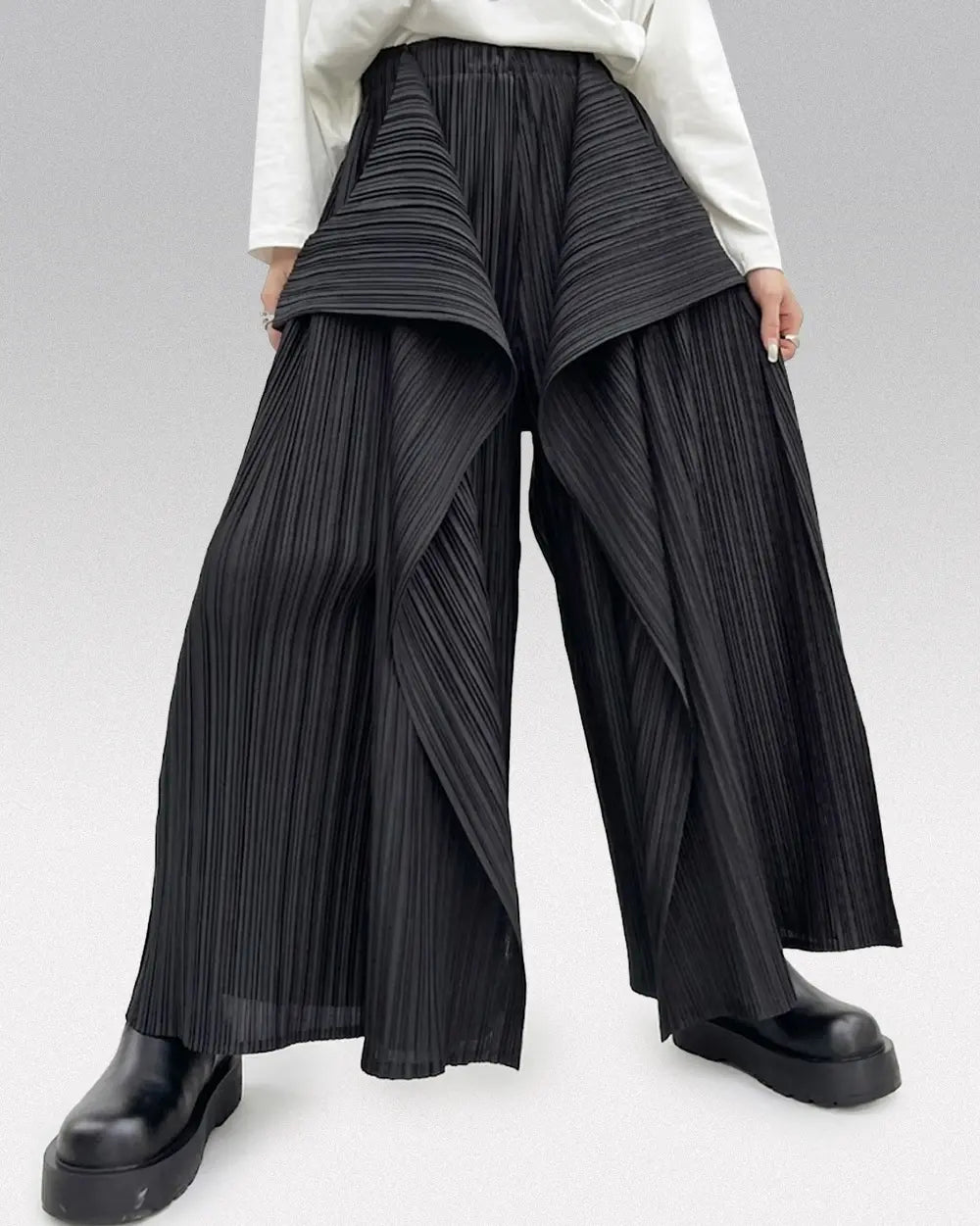 Wide leg trousers for women ’Fukuya’ - Black / One Size