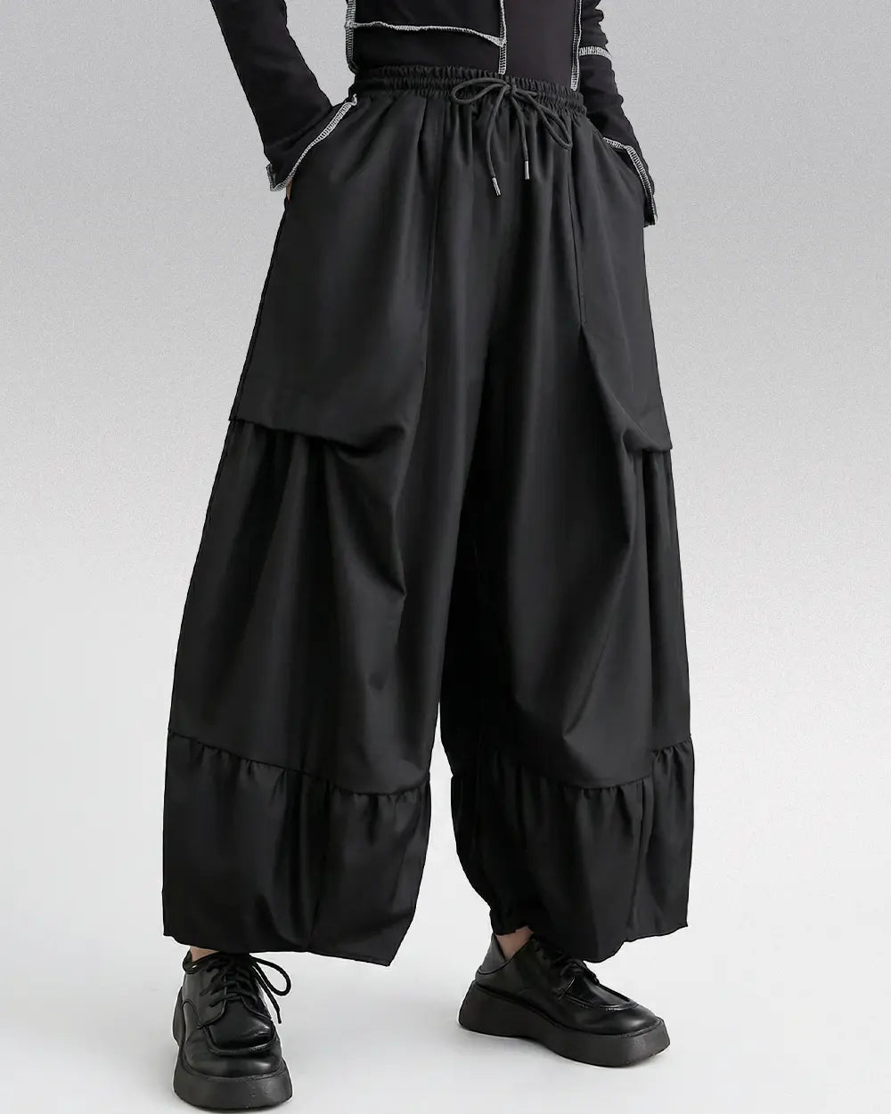 Wide legs pants for women ’Fukuchi’ - One Size