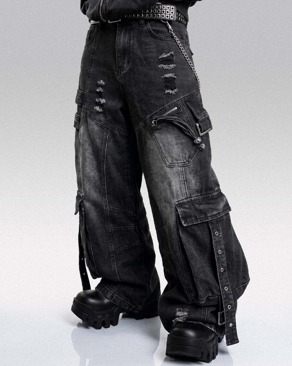 Y2k aesthetic jeans ’Hakusan’ - Blue / S