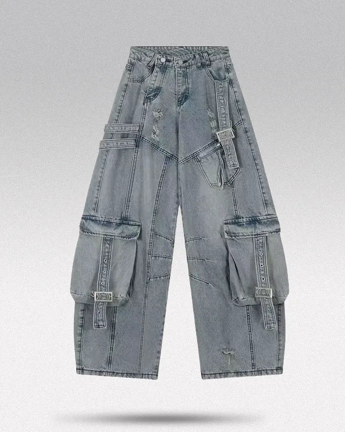 Y2k aesthetic jeans ’Hakusan’