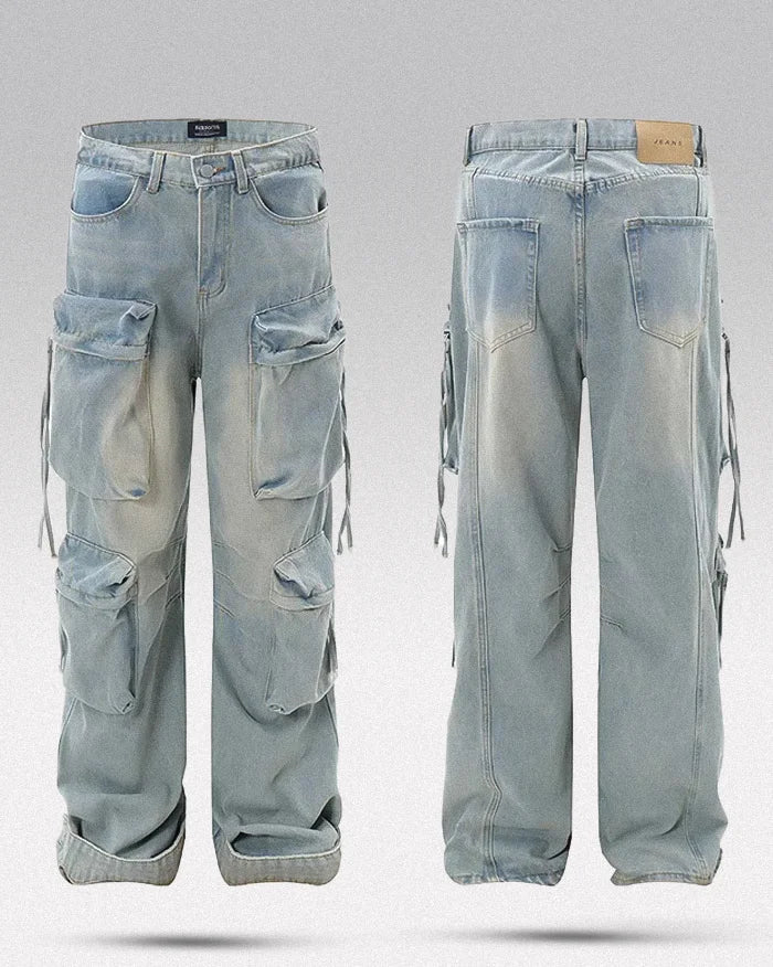 Y2k baggy jeans men’s ’Shibushi’ - TECHWEAR STORM™