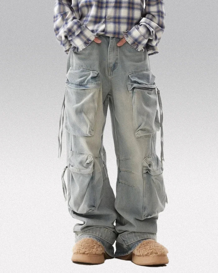 Y2k baggy jeans men’s ’Shibushi’ - TECHWEAR STORM™