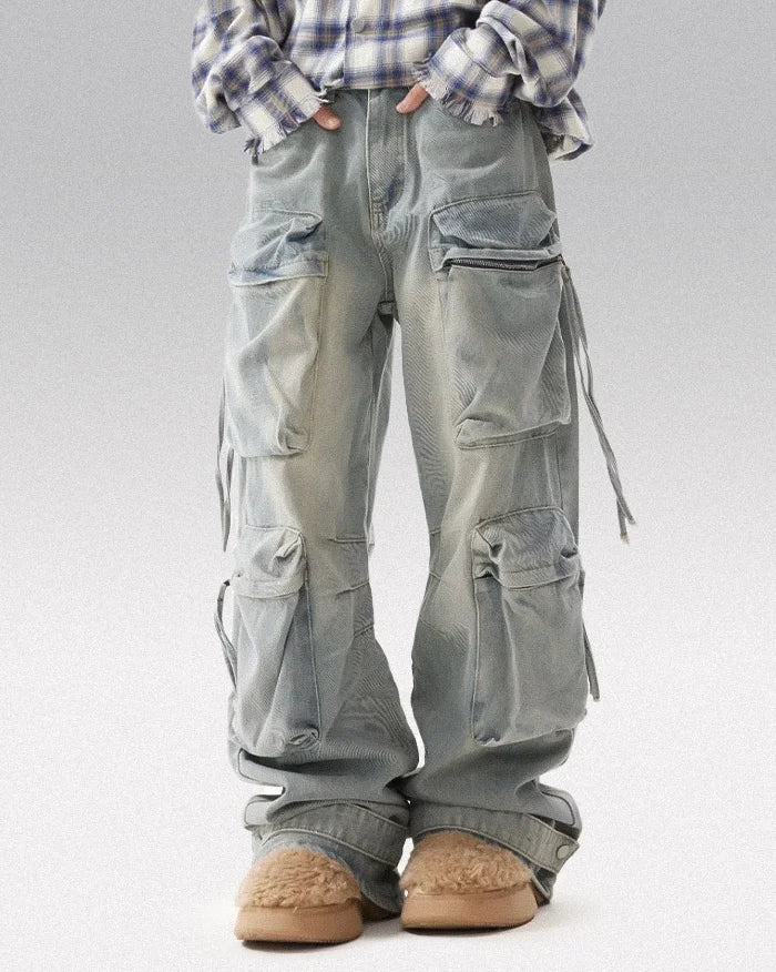 Y2k baggy jeans men’s ’Shibushi’ - TECHWEAR STORM™