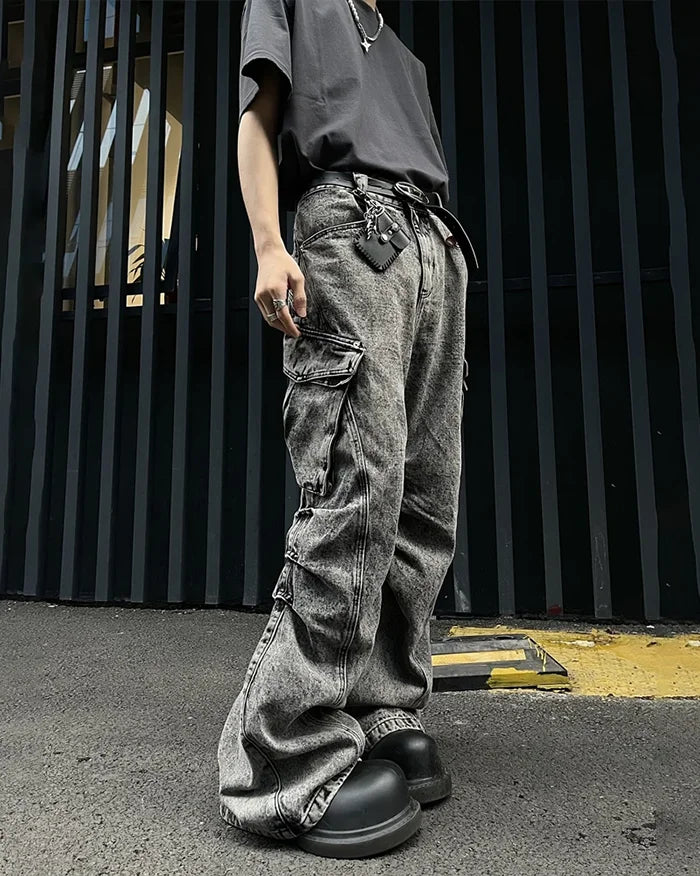 Y2k bootcut jeans ’Hiwaki’ - TECHWEAR STORM™