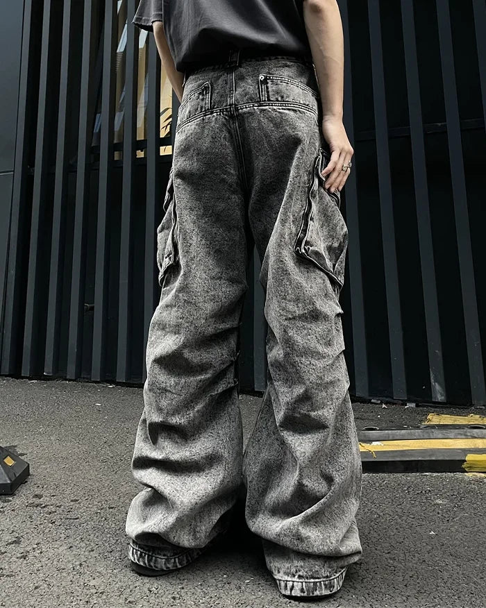 Y2k bootcut jeans ’Hiwaki’ - TECHWEAR STORM™
