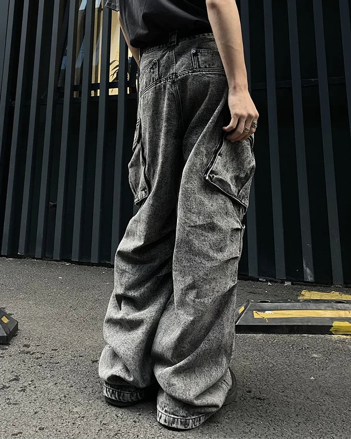Y2k bootcut jeans ’Hiwaki’ - TECHWEAR STORM™