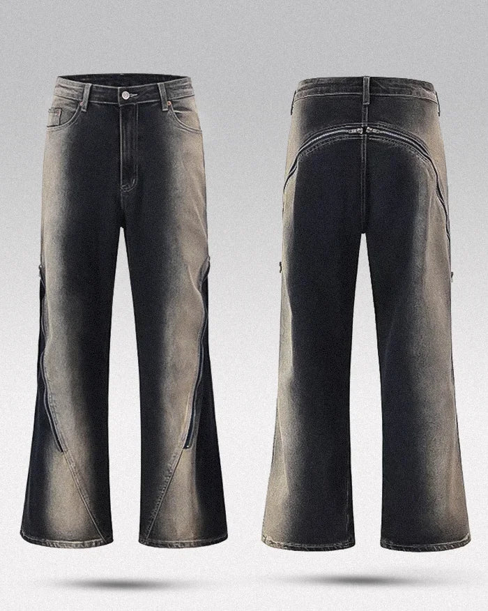 Y2k distressed jeans ’Kaga’ - TECHWEAR STORM™