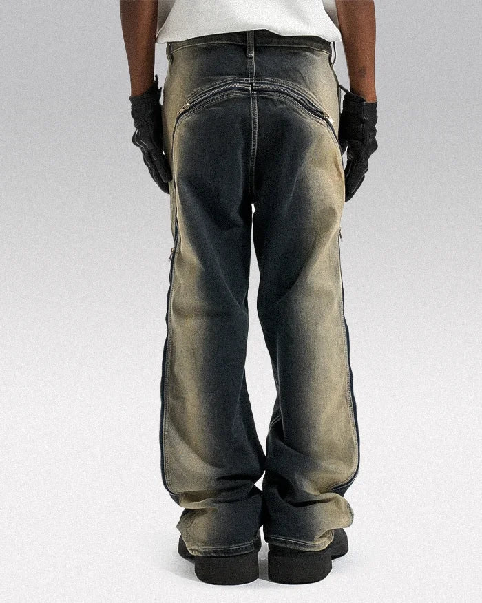 Y2k distressed jeans ’Kaga’ - TECHWEAR STORM™