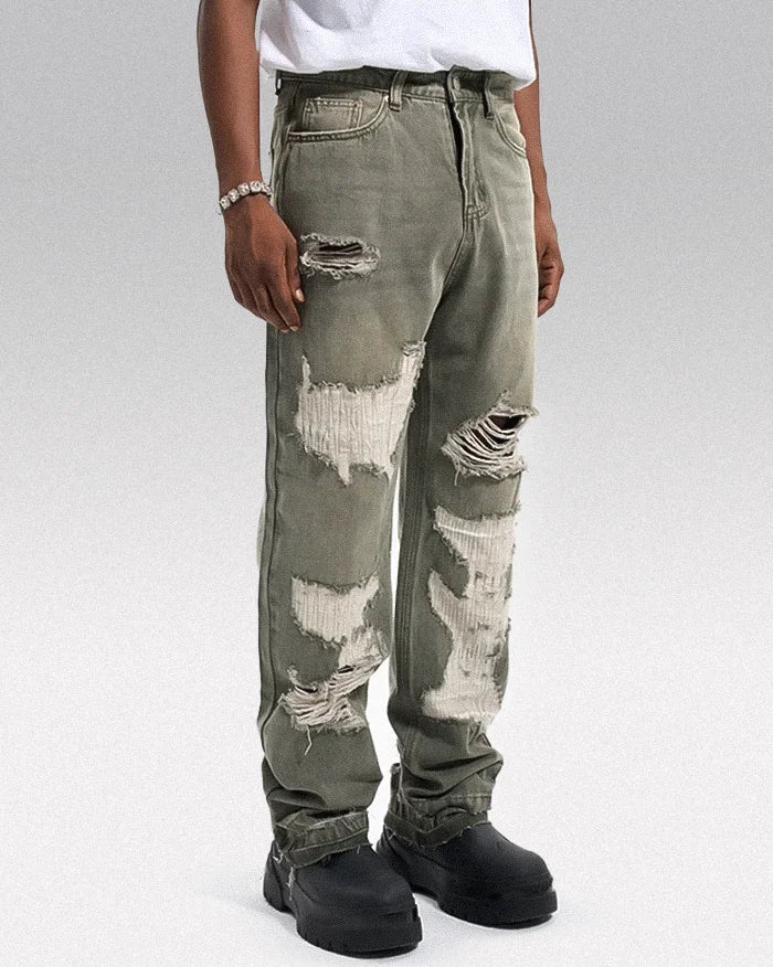 Y2k grunge jeans ’Ishioka’ - TECHWEAR STORM™